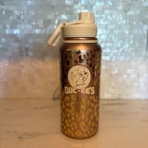 Buc-ee's Yukon Outfitters Gold Leopard Print 32oz Water Bottle